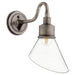 Quorum - 734-37 - One Light Wall Mount - Torrey - Weathered Zinc w/ Clear/Seeded