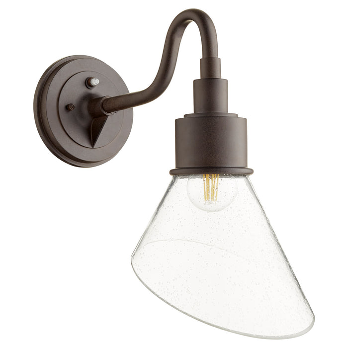 Quorum - 734-86 - One Light Wall Mount - Torrey - Oiled Bronze w/ Clear/Seeded