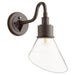 Quorum - 734-86 - One Light Wall Mount - Torrey - Oiled Bronze w/ Clear/Seeded
