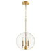 Quorum - 873-3-80 - Three Light Pendant - Aged Brass