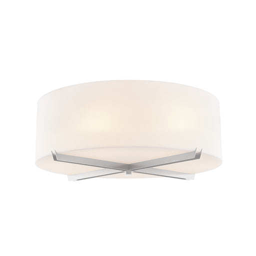 Justice Designs - ACR-9523-OPAL-NCKL - Three Light Flush-Mount - Acryluxe™ - Brushed Nickel