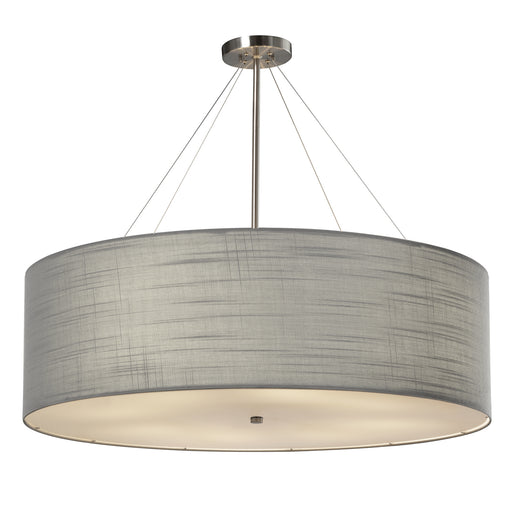 Justice Designs - FAB-9594-GRAY-NCKL - Eight Light Pendant - Textile™ - Brushed Nickel