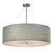 Justice Designs - FAB-9594-GRAY-NCKL - Eight Light Pendant - Textile™ - Brushed Nickel