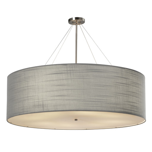 Justice Designs - FAB-9597-GRAY-NCKL - Eight Light Pendant - Textile™ - Brushed Nickel