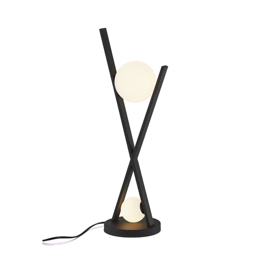 Justice Designs - FSN-4010-OPAL-MBLK - LED Portable Lamp - Fusion™ - Matte Black