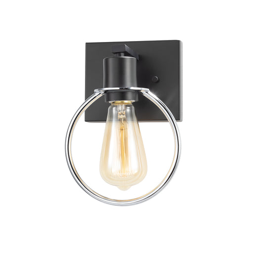 Justice Designs - NSH-8901-CRMB - One Light Wall Sconce - No Shade Material - Matte Black w/ Chrome