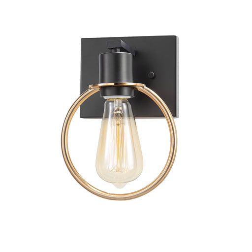 Justice Designs - NSH-8901-MBBR - One Light Wall Sconce - No Shade Material - Matte Black w/ Brass