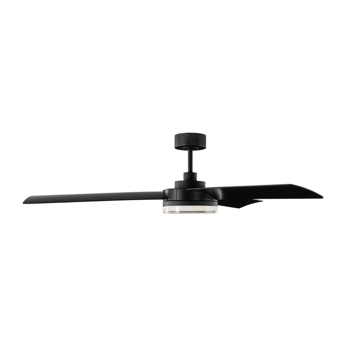 56``Ceiling Fan from the Cirque collection in Midnight Black finish