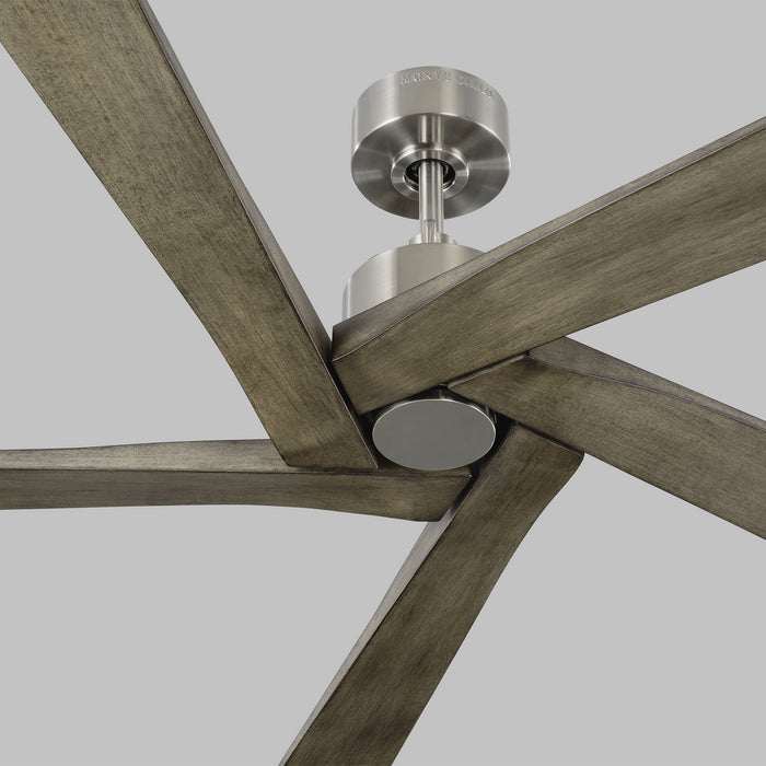 56``Ceiling Fan from the Aspen collection in Brushed Steel finish