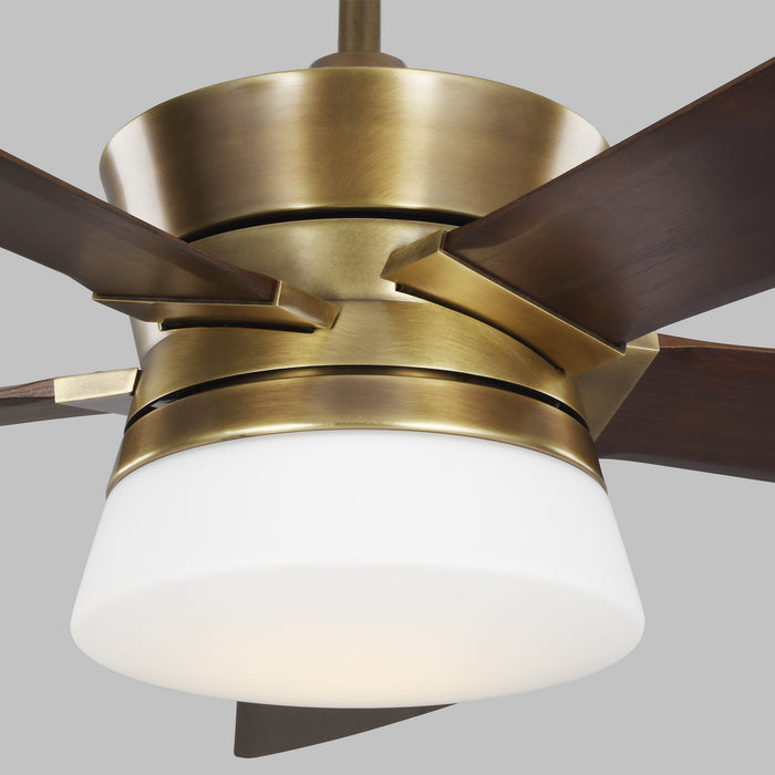 56``Ceiling Fan from the Atlantic collection in Hand-Rubbed Antique Brass finish