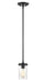 Millennium - 3811-MB - One Light Mini Pendant - Taos - Matte Black/Wood Grain