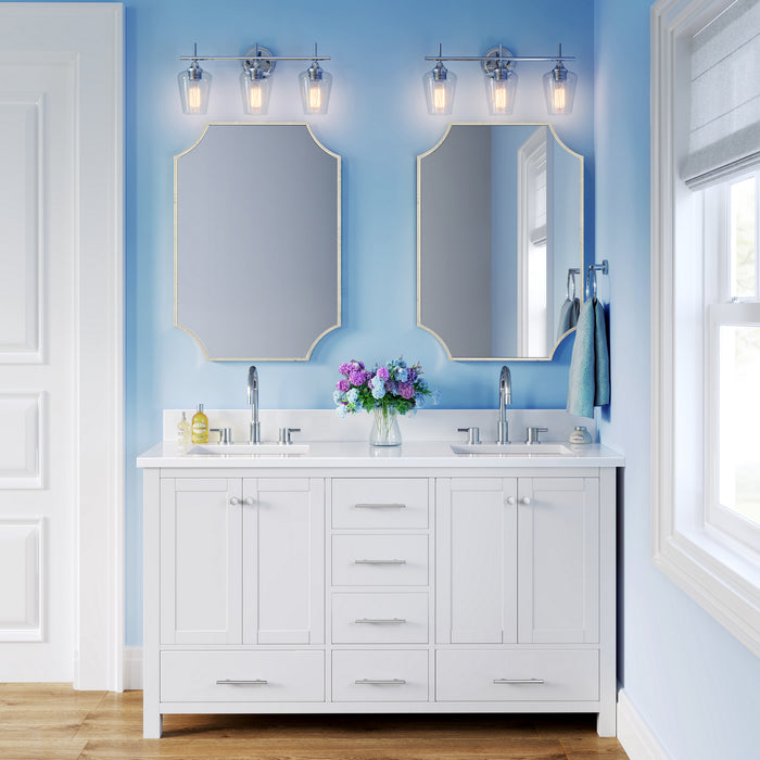 Three Light Vanity from the Ashford collection in Chrome finish