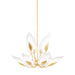 Hudson Valley - 4829-GL - Ten Light Chandelier - Blossom - Gold Leaf