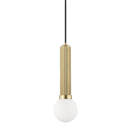 Hudson Valley - 5104-AGB - One Light Pendant - Reade - Aged Brass