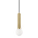 Hudson Valley - 5104-AGB - One Light Pendant - Reade - Aged Brass