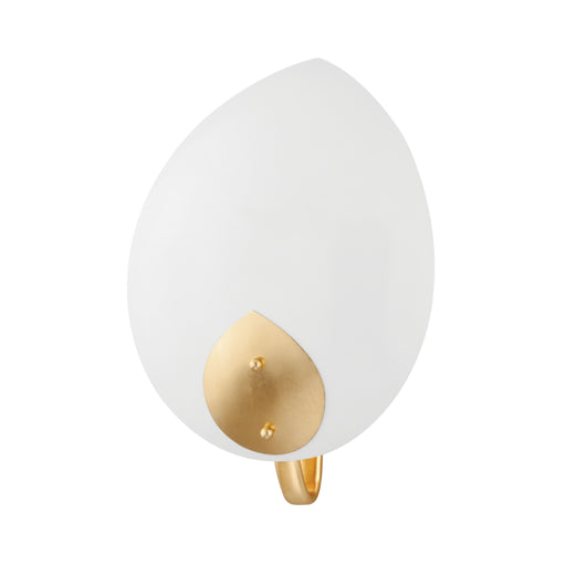 Hudson Valley - 5701-GL/WH - One Light Wall Sconce - Lotus - Gold Leaf/White