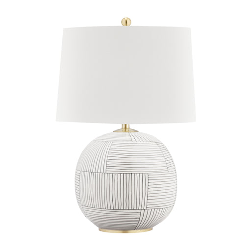 Hudson Valley - L1380-AGB/ST - One Light Table Lamp - Laurel - Aged Brass/Stripe Combo