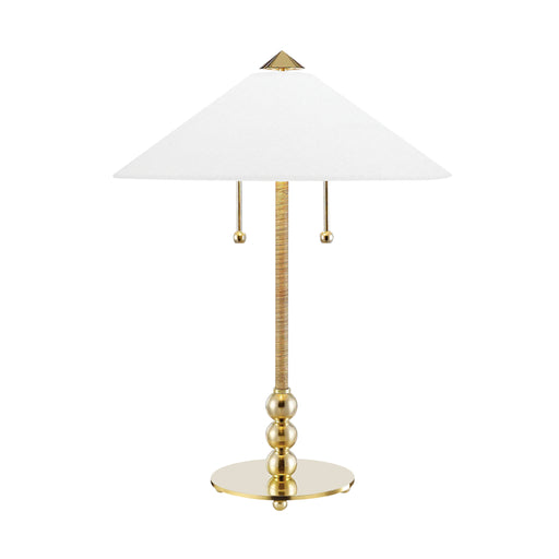 Hudson Valley - L1395-AGB - Two Light Table Lamp - Flare - Aged Brass