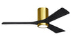 Matthews Fan Company - IR3HLK-BRBR-BK-52 - 52``Ceiling Fan - Irene - Brushed Brass