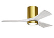Matthews Fan Company - IR3HLK-BRBR-MWH-42 - 42``Ceiling Fan - Irene - Brushed Brass