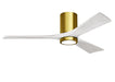 Matthews Fan Company - IR3HLK-BRBR-MWH-52 - 52``Ceiling Fan - Irene - Brushed Brass