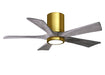 Matthews Fan Company - IR5HLK-BRBR-BW-42 - 42``Ceiling Fan - Irene - Brushed Brass