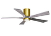 Matthews Fan Company - IR5HLK-BRBR-BW-52 - 52``Ceiling Fan - Irene - Brushed Brass
