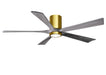 Matthews Fan Company - IR5HLK-BRBR-BW-60 - 60``Ceiling Fan - Irene - Brushed Brass