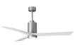 Matthews Fan Company - PA3-BN-MWH-60 - 60``Ceiling Fan - Patricia - Brushed Nickel