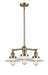 Innovations - 207-AB-G1 - Three Light Chandelier - Franklin Restoration - Antique Brass