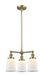 Innovations - 207-AB-G181 - Three Light Chandelier - Franklin Restoration - Antique Brass