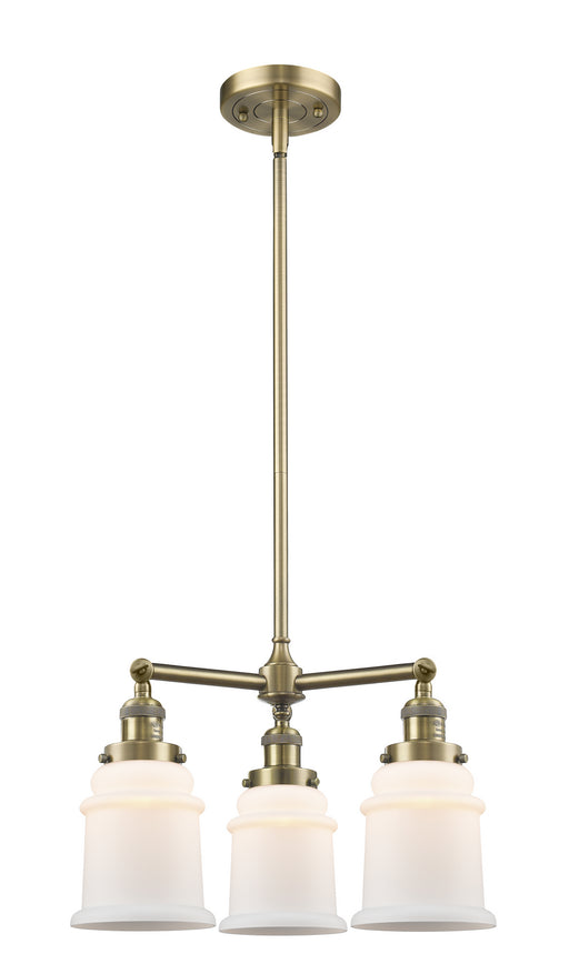 Innovations - 207-AB-G181 - Three Light Chandelier - Franklin Restoration - Antique Brass