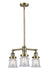 Innovations - 207-AB-G182S - Three Light Chandelier - Franklin Restoration - Antique Brass