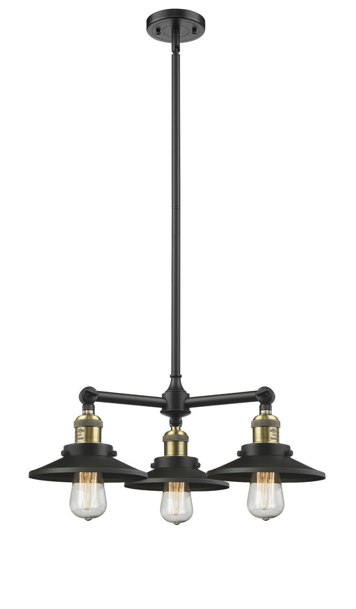 Innovations - 207-BAB-M6-LED - LED Chandelier - Franklin Restoration - Black Antique Brass