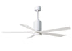 Matthews Fan Company - PA5-WH-MWH-60 - 60``Ceiling Fan - Patricia - Gloss White