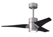 Matthews Fan Company - SJ-BN-BK-42 - 42``Ceiling Fan - Super Janet - Brushed Nickel