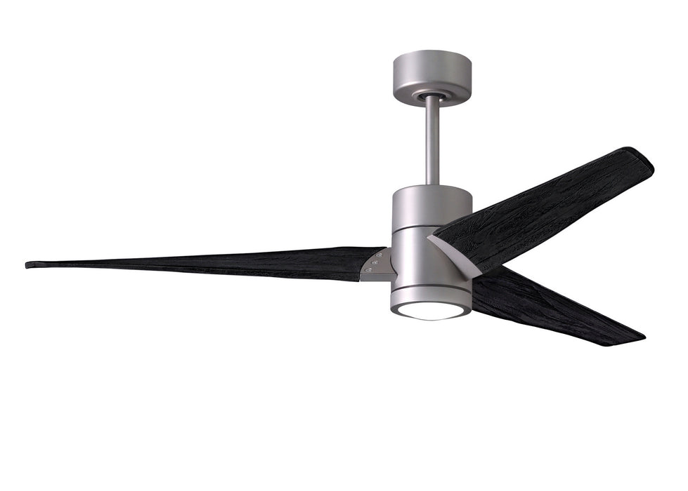 Matthews Fan Company - SJ-BN-BK-60 - 60``Ceiling Fan - Super Janet - Brushed Nickel