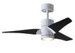 Matthews Fan Company - SJ-WH-BK-42 - 42``Ceiling Fan - Super Janet - Gloss White