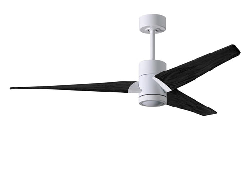 Matthews Fan Company - SJ-WH-BK-60 - 60``Ceiling Fan - Super Janet - Gloss White