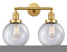 Innovations - 208-SG-G202-8 - Two Light Bath Vanity - Franklin Restoration - Satin Gold