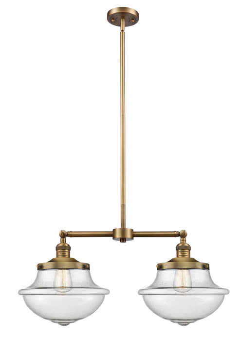 Innovations - 209-BB-G544 - Two Light Island Pendant - Franklin Restoration - Brushed Brass
