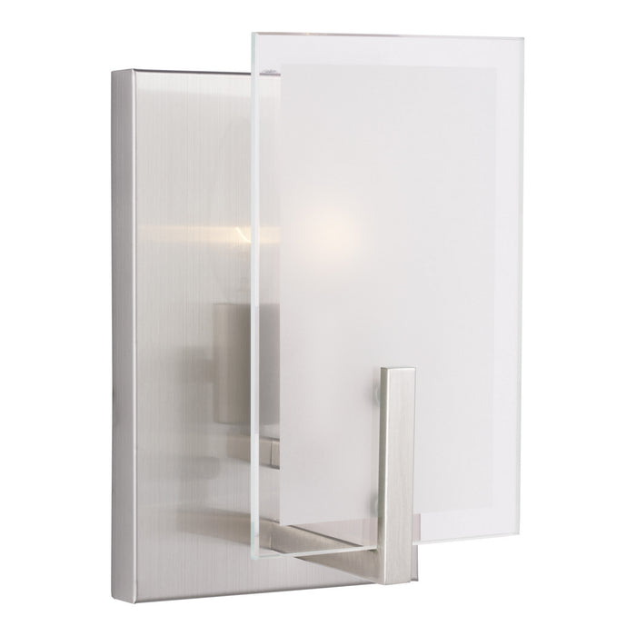 One Light Wall / Bath Sconce from the Syll collection in Brushed Nickel finish