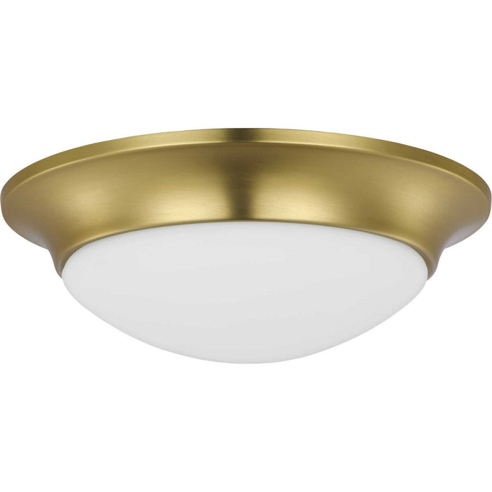 Progress Lighting - P350146-012 - One Light Flush Mount - Etched Glass Close-to-Ceiling - Satin Brass