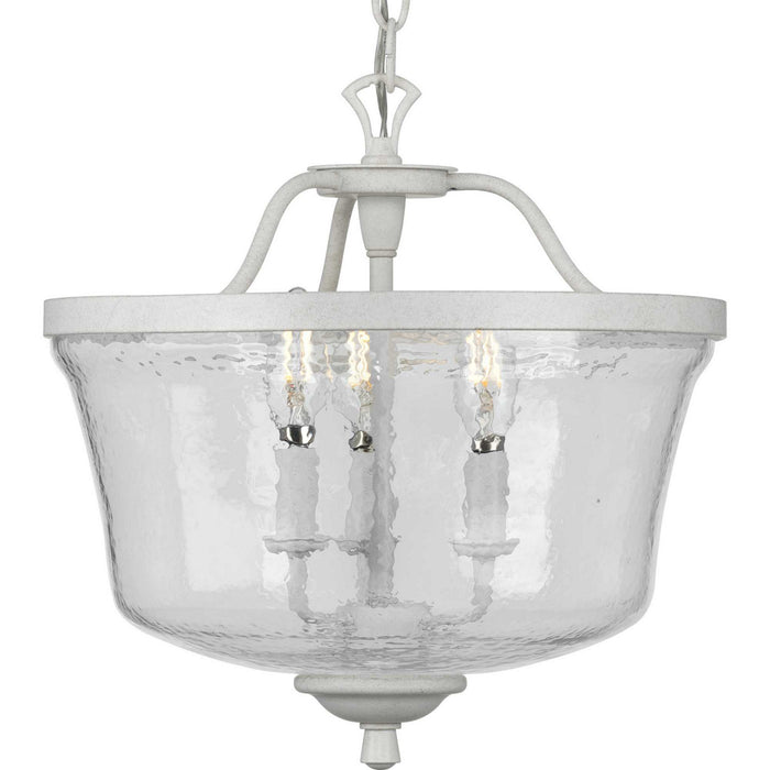 Progress Lighting - P350148-151 - Three Light Semi Flush Convertible - Bowman - Cottage White