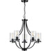 Progress Lighting - P400197-031 - Five Light Chandelier - Lassiter - Black