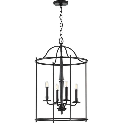 Progress Lighting - P500210-031 - Four Light Foyer Pendant - Durrell - Black