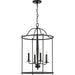 Progress Lighting - P500210-031 - Four Light Foyer Pendant - Durrell - Black