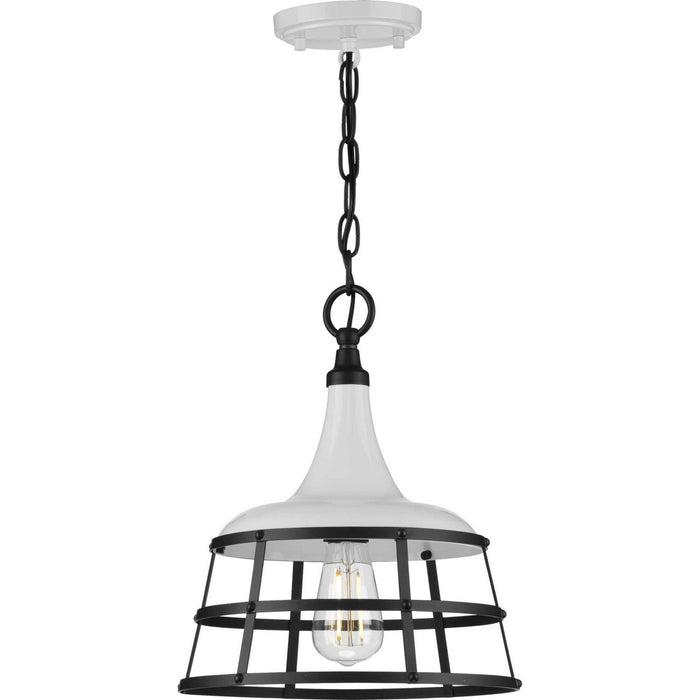 Progress Lighting - P500236-030 - One Light Pendant - Bastille - White