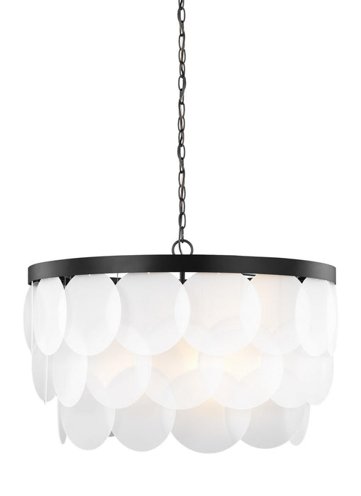 Eight Light Pendant from the Mellita collection in Midnight Black finish