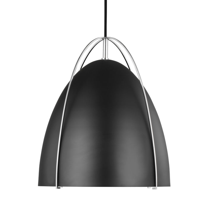 One Light Pendant from the Norman collection in Chrome finish